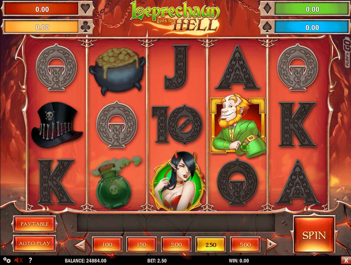 Screenshot of the Leprechaun Goes to Hell slot by Play N Go