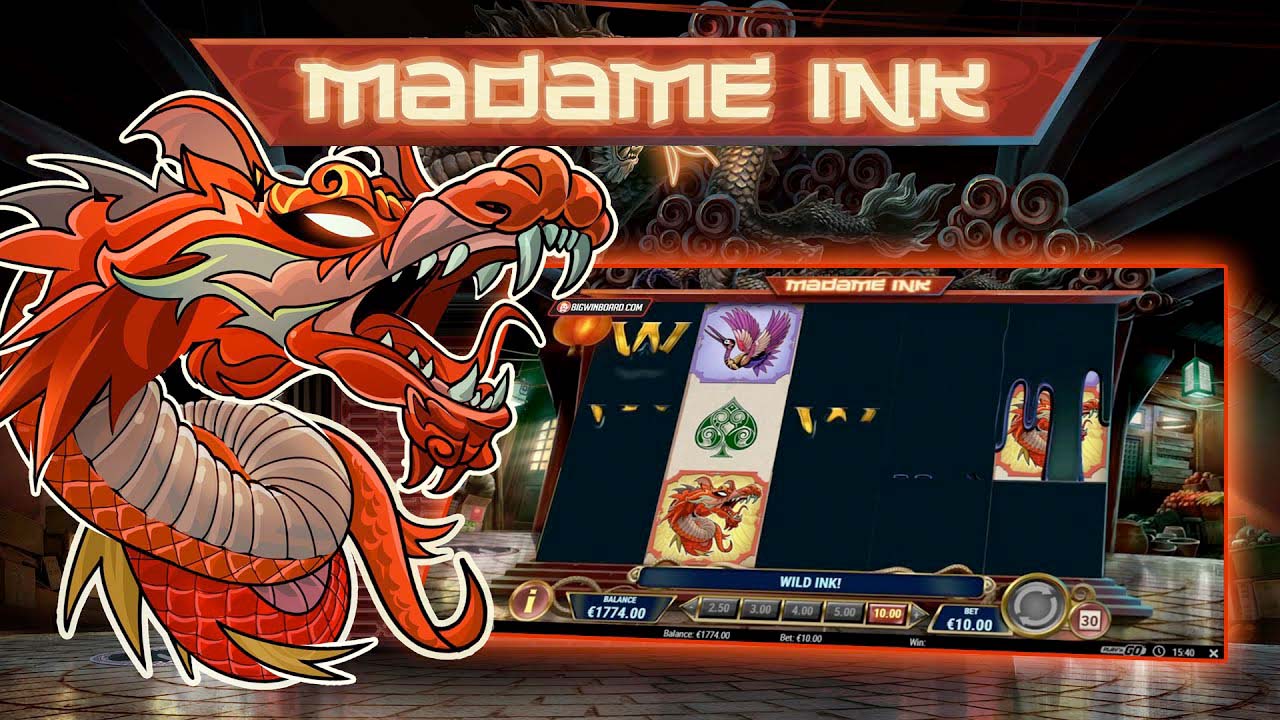 Screenshot of the Madame Ink slot by Play N Go