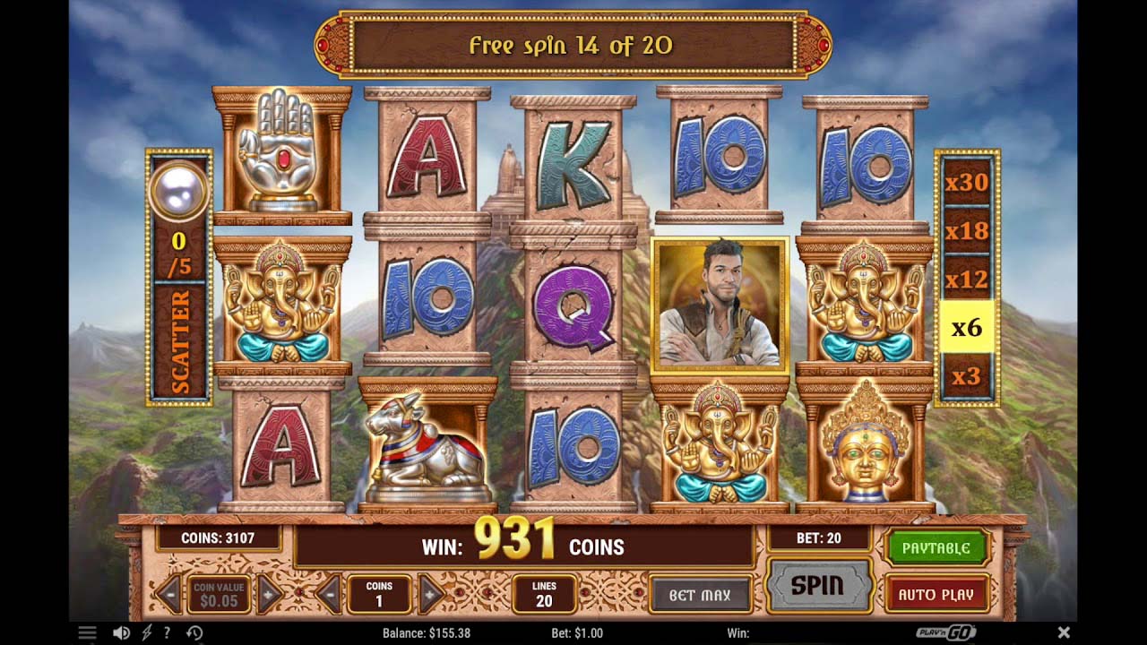 Screenshot of the Pearls of India slot by Play N Go