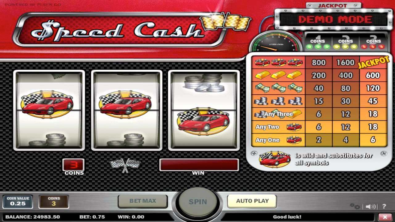 Screenshot of the Speed Cash slot by Play N Go