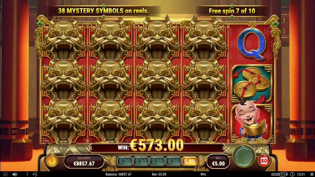 Screenshot of the Temple of Wealth slot by Play N Go