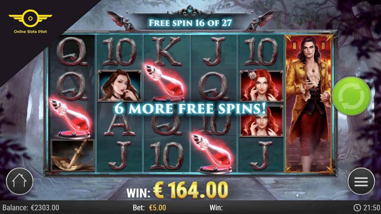 Screenshot of the Wild Blood slot by Play N Go