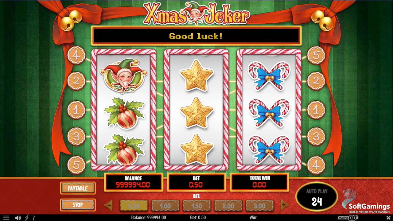 Screenshot of the Xmas Joker slot by Play N Go