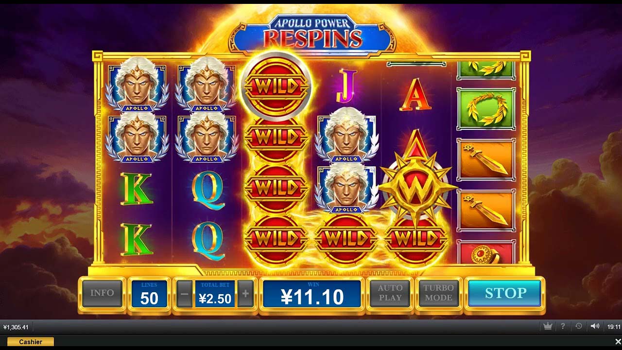 Screenshot of the Age of the Gods Apollo Power slot by Playtech
