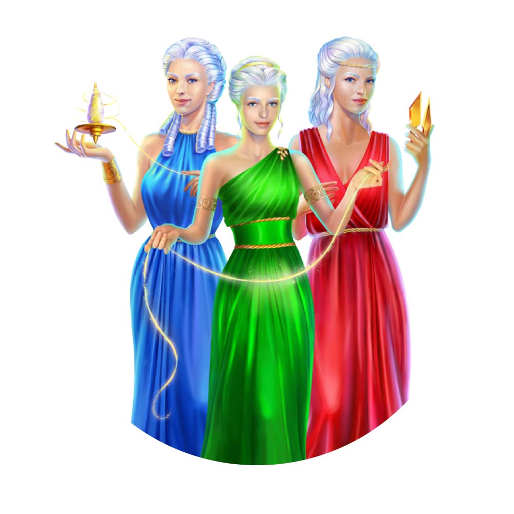 Screenshot of the Age of the Gods Fate Sisters slot by Playtech