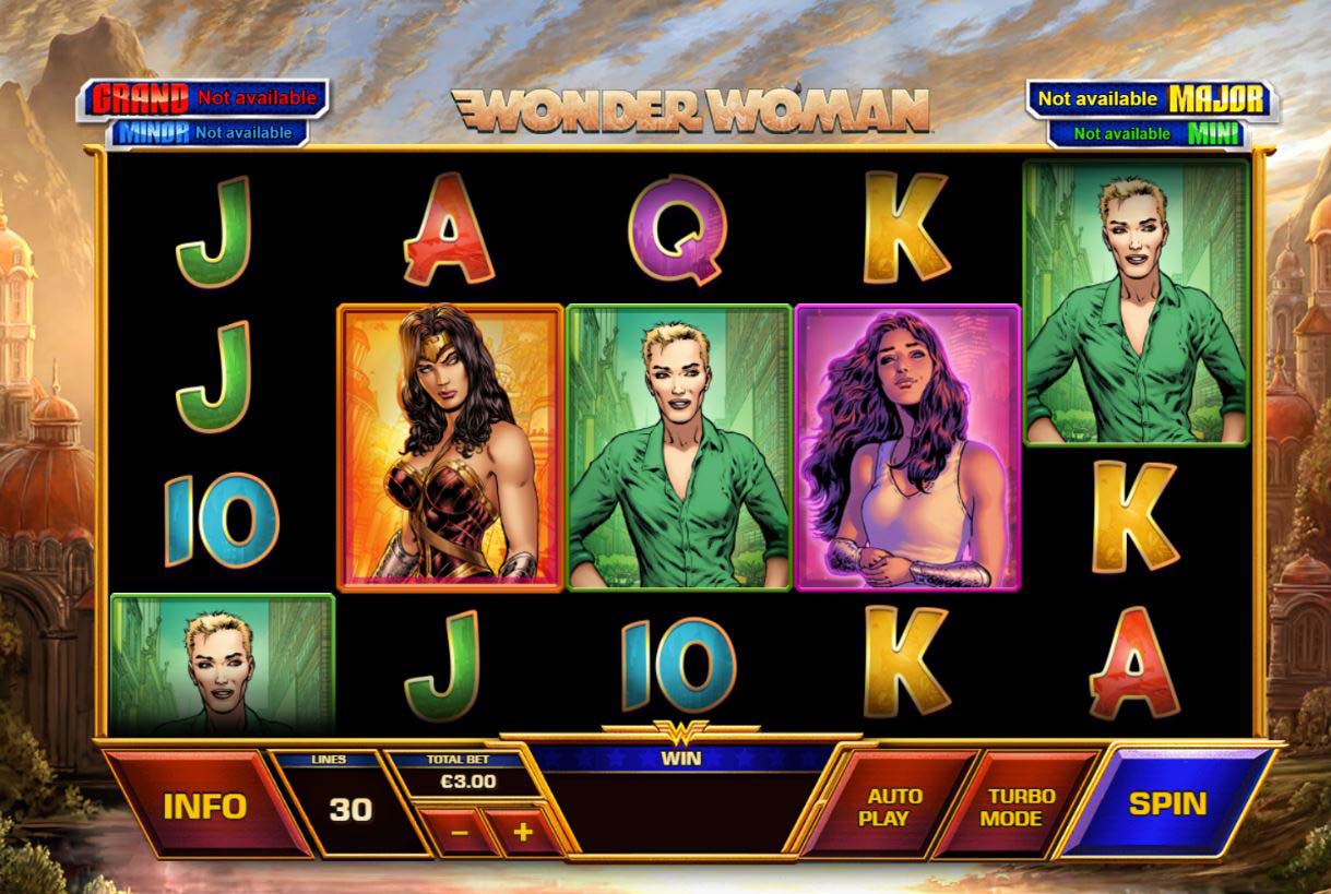 Screenshot of the Aquaman slot by Playtech