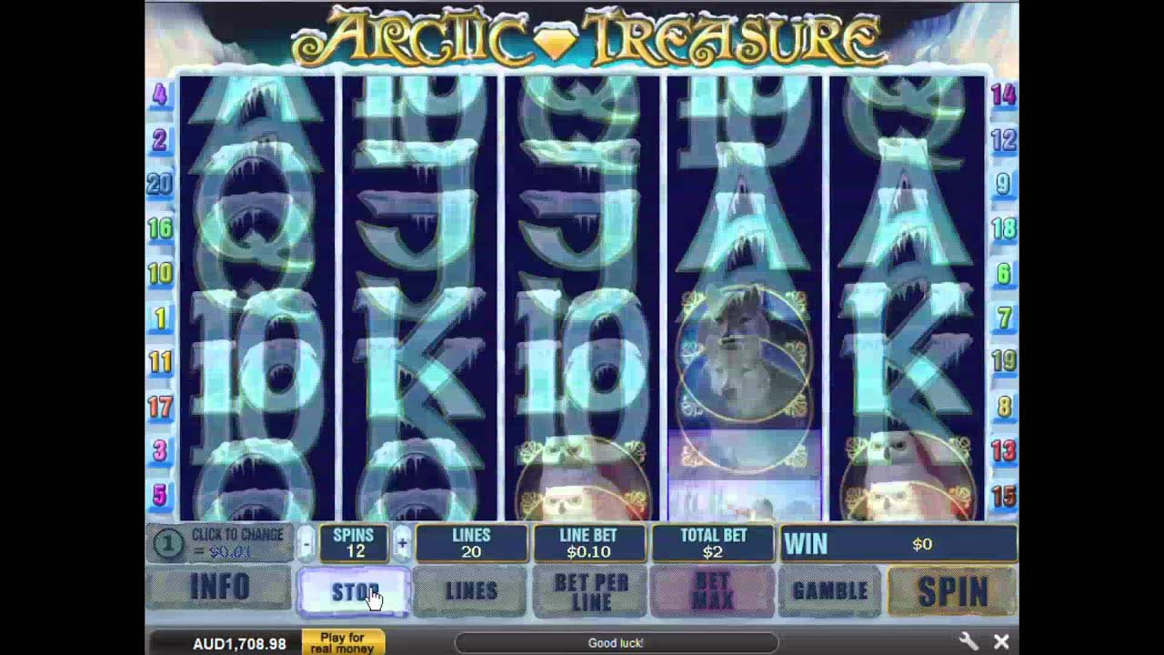 Screenshot of the Arctic Treasure slot by Playtech