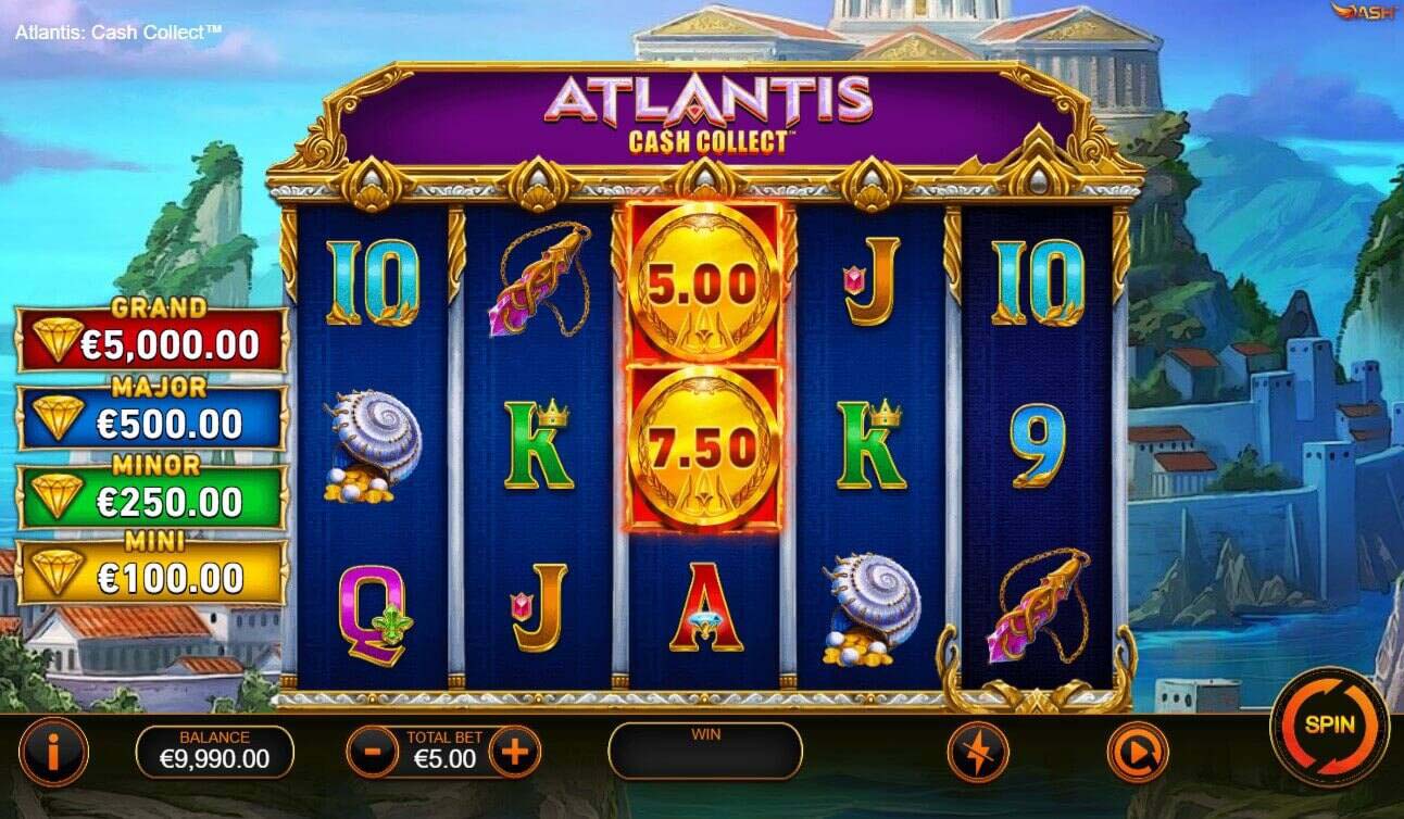 Screenshot of the Atlantis: Cash Collect slot by Playtech