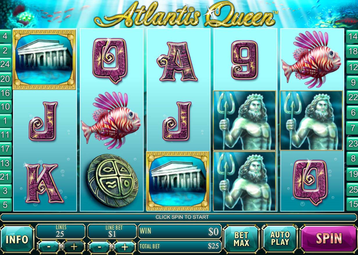 Screenshot of the Atlantis Queen slot by Playtech