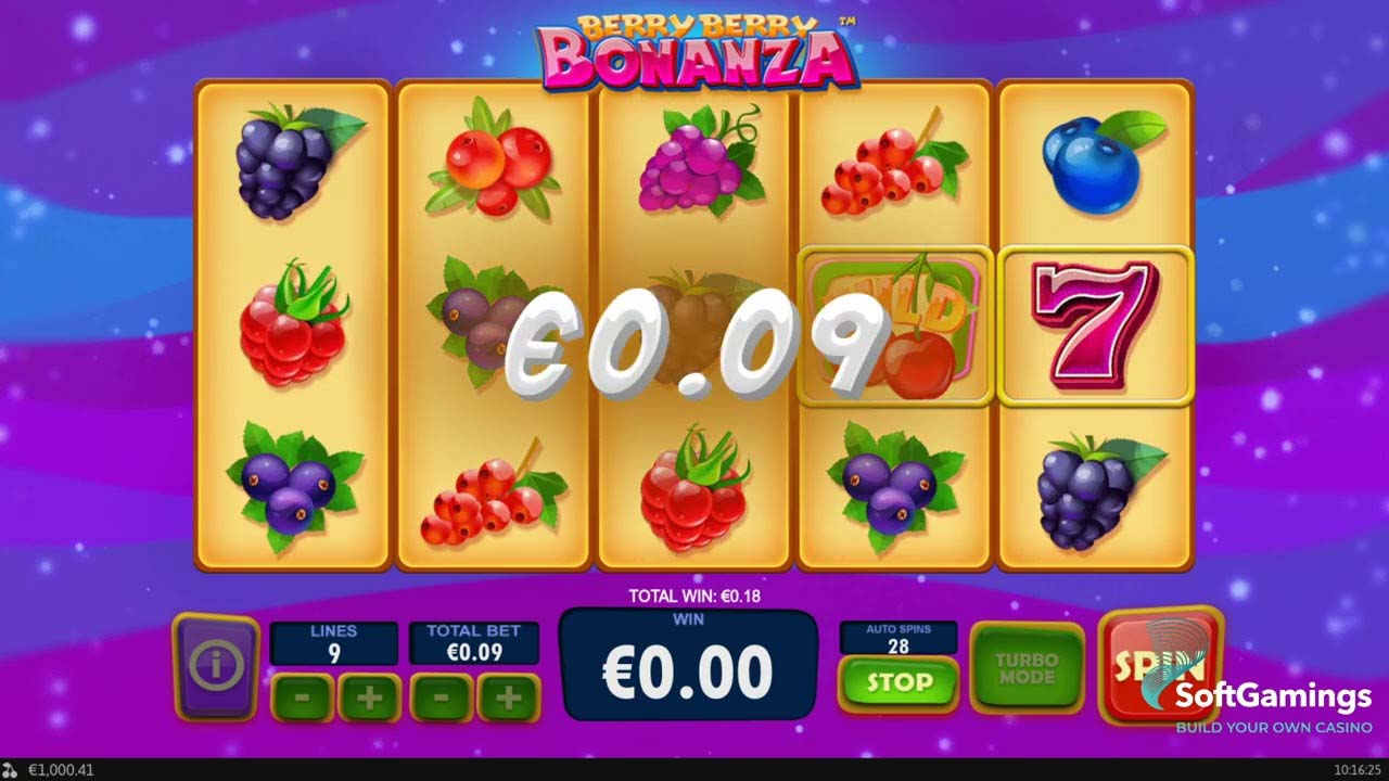 Screenshot of the Berry Berry Bonanza slot by Playtech