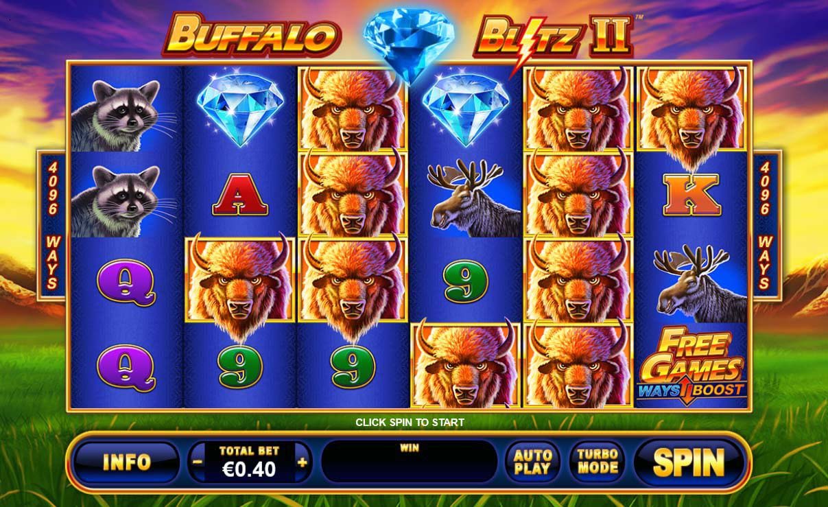 Screenshot of the Buffalo Blitz 2 slot by Playtech