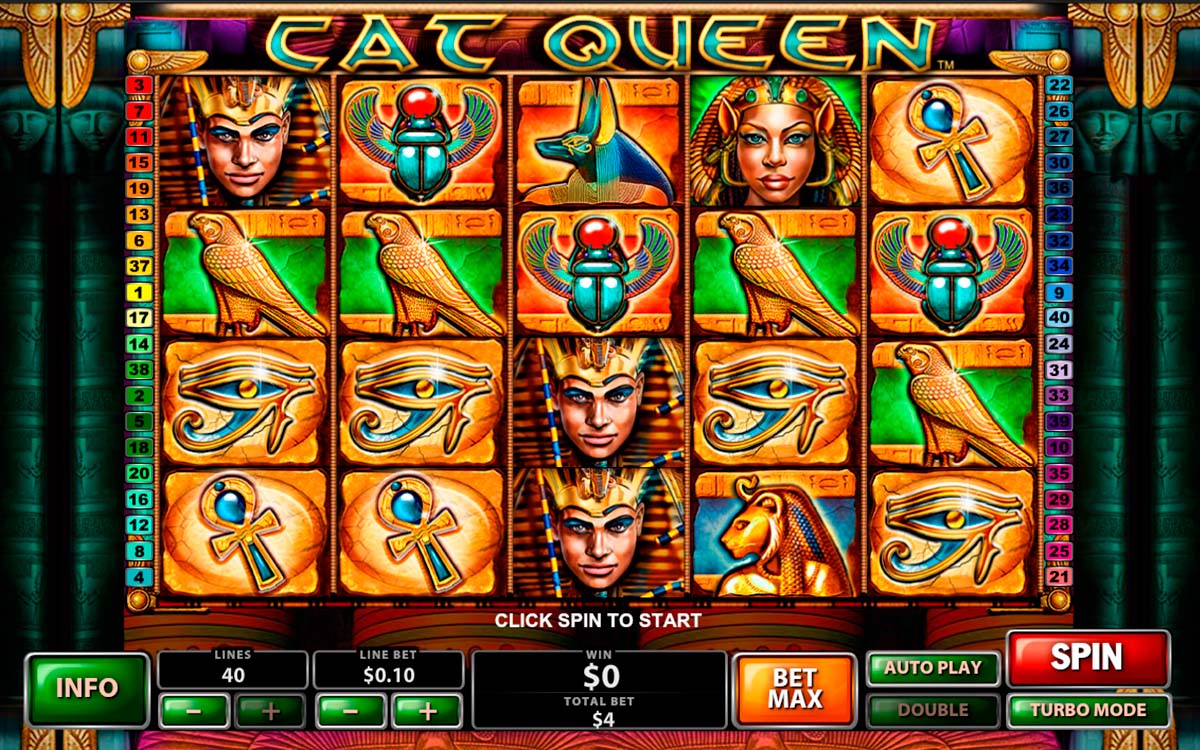 Screenshot of the Cat Queen slot by Playtech