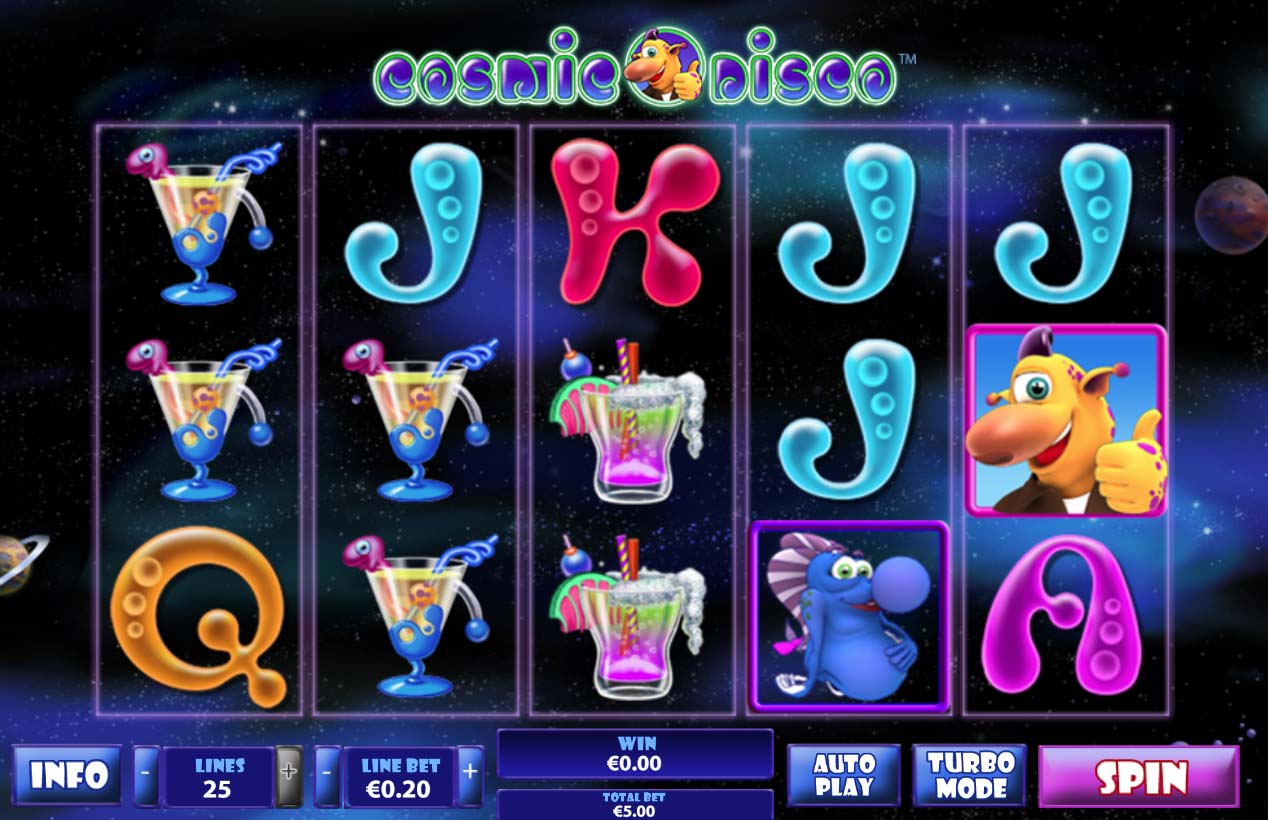 Screenshot of the Cosmic Disco slot by Playtech