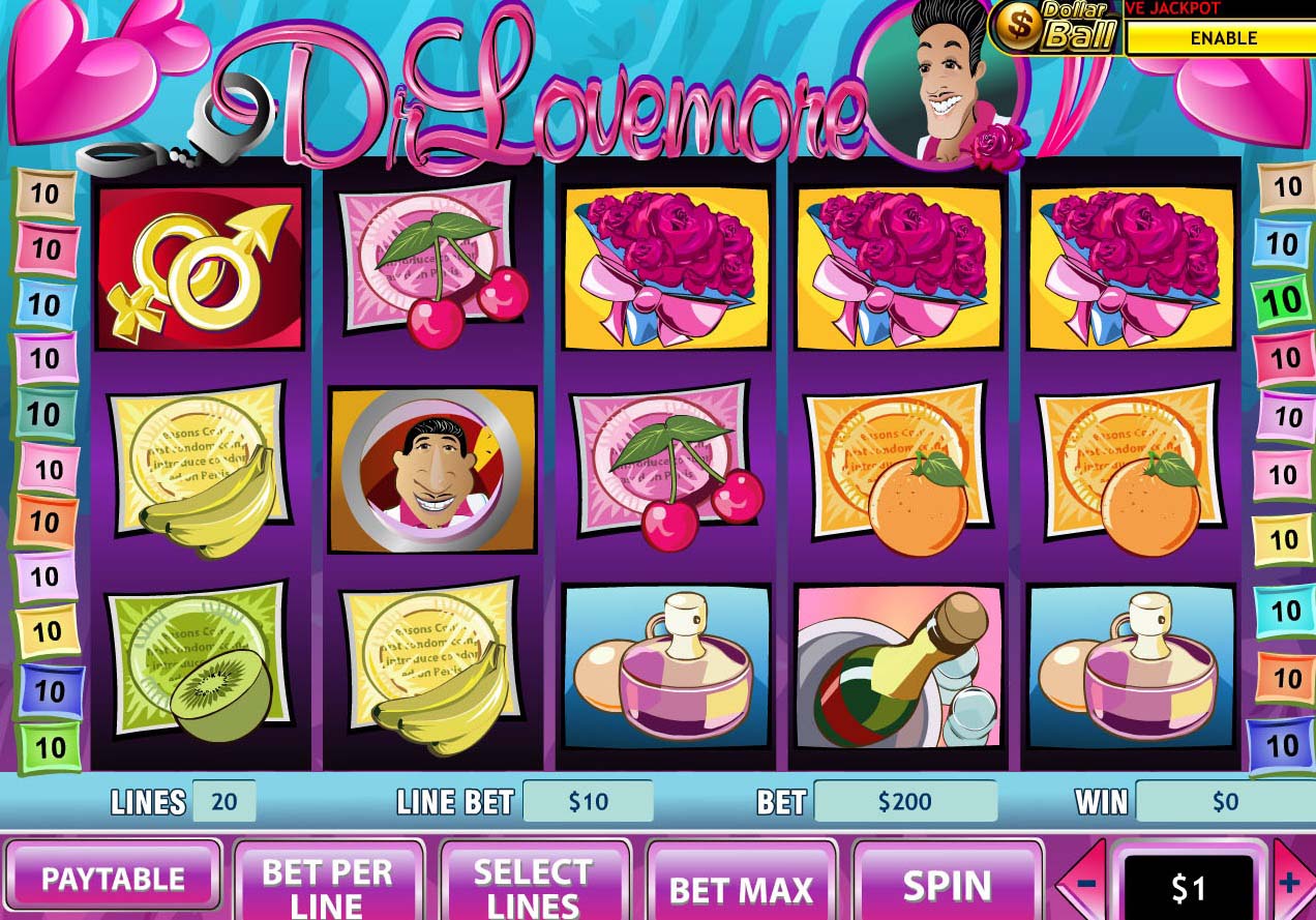 Screenshot of the Dr Lovemore slot by Playtech