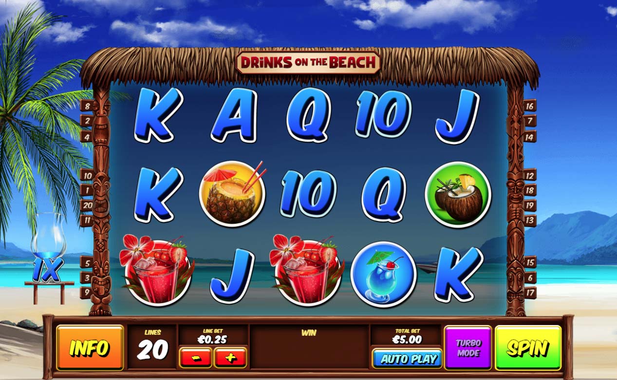 Screenshot of the Drinks on the Beach slot by Playtech