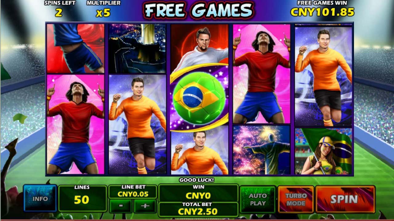 Screenshot of the Football Carnival slot by Playtech