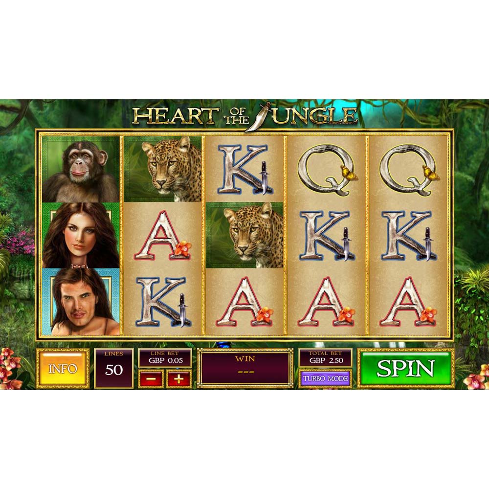 Screenshot of the Heart of the Jungle slot by Playtech