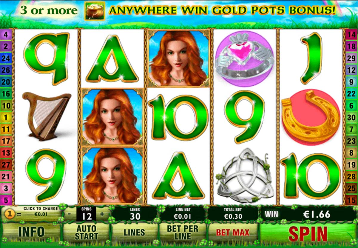 Screenshot of the Irish Luck slot by Playtech