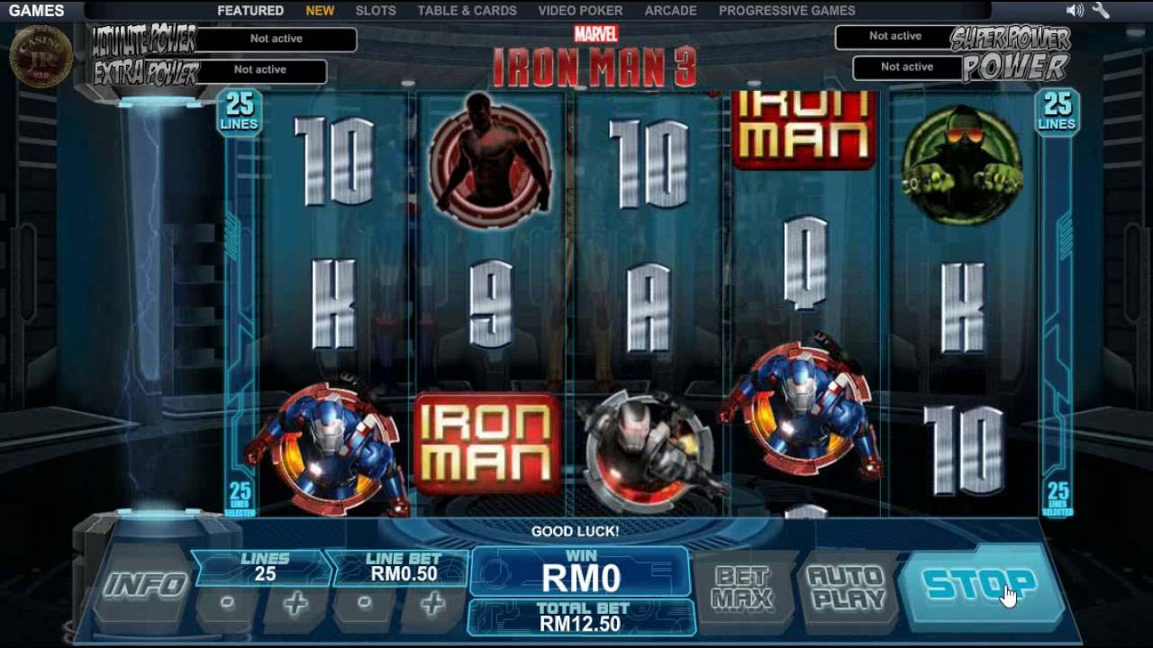 Screenshot of the Iron Man 3 slot by Playtech