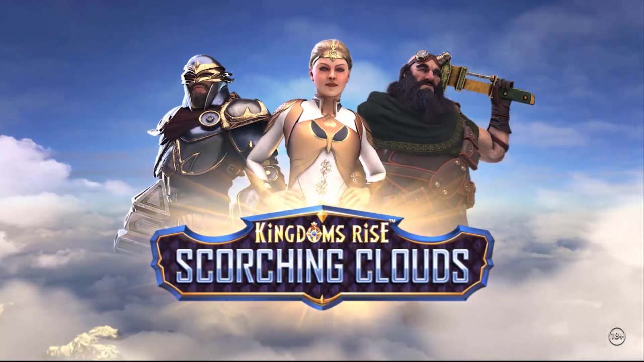 Screenshot of the Kingdoms Rise: Scorching Clouds slot by Playtech