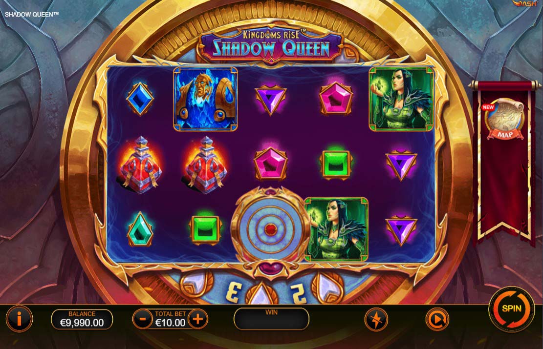 Screenshot of the Kingdoms Rise: Shadow Queen slot by Playtech