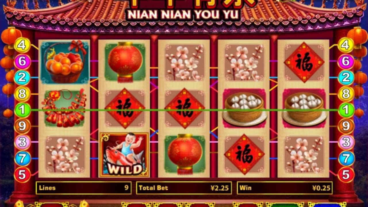 Screenshot of the Nian Nian You Yu slot by Playtech