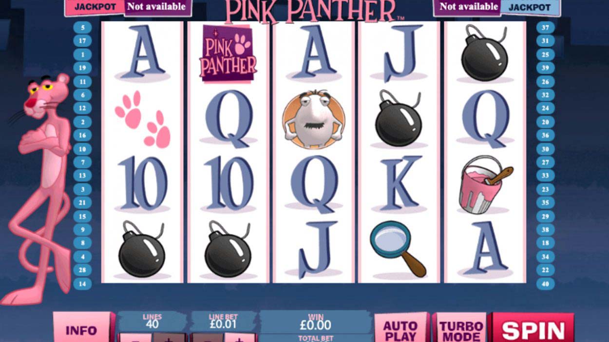 Screenshot of the Pink Panther slot by Playtech