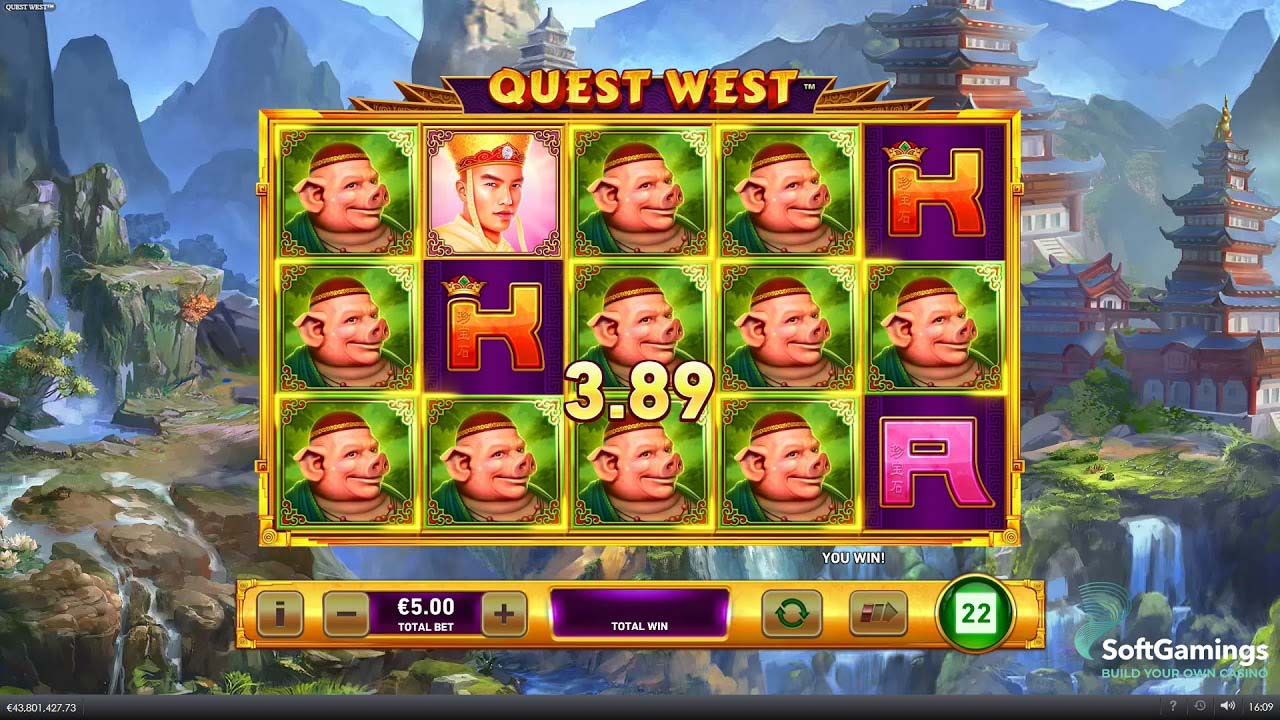 Screenshot of the Quest West slot by Playtech