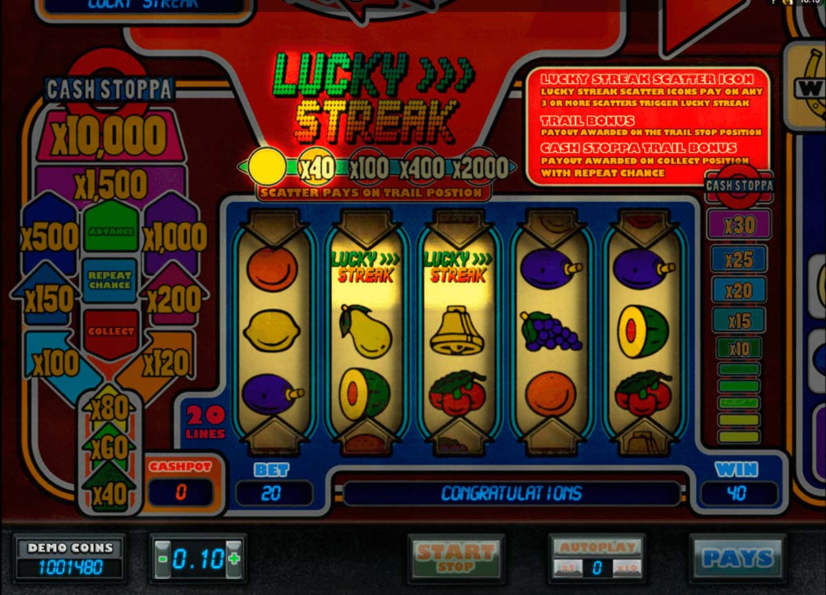 Screenshot of the Streak of Luck slot by Playtech