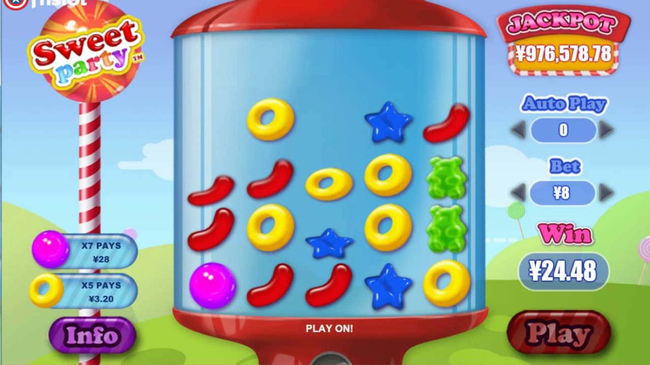 Screenshot of the Sweet Party slot by Playtech