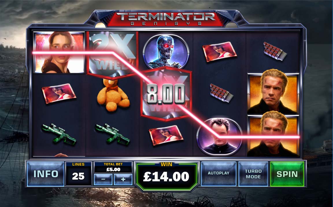Screenshot of the Terminator Genisys slot by Playtech