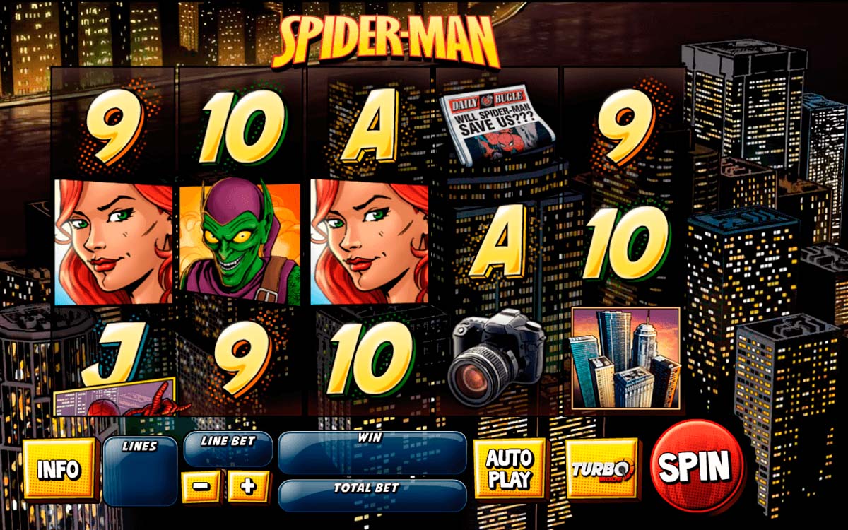 Screenshot of the The Amazing Spiderman slot by Playtech