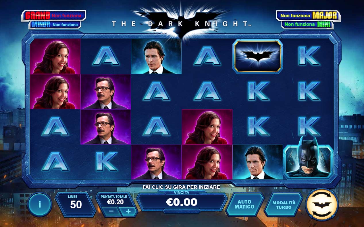 Screenshot of the The Dark Knight slot by Playtech