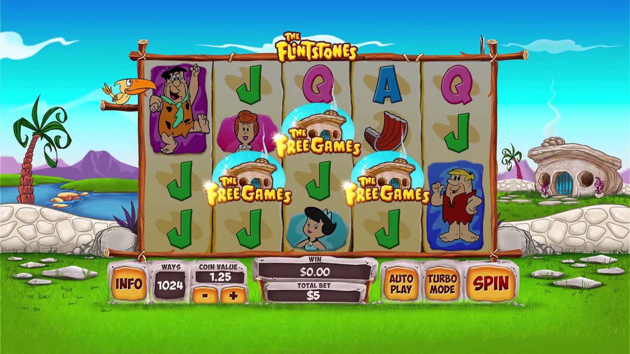Screenshot of the The Flintstones slot by Playtech