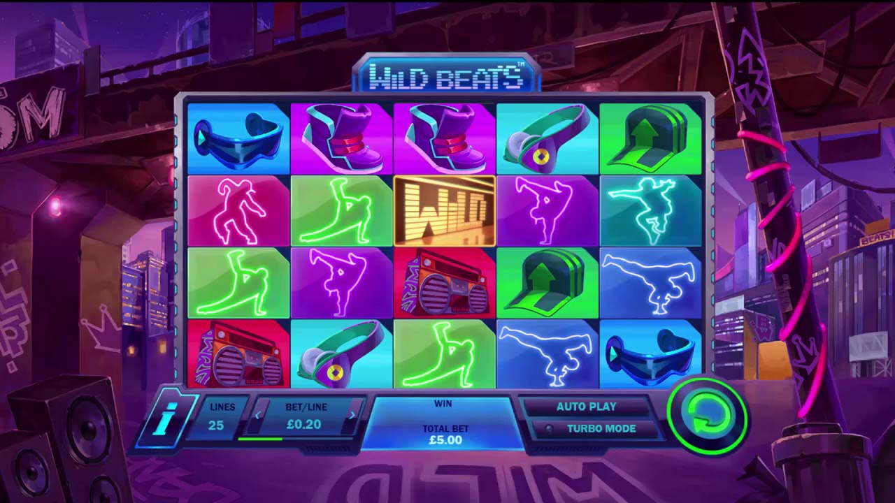 Screenshot of the Wild Beats slot by Playtech