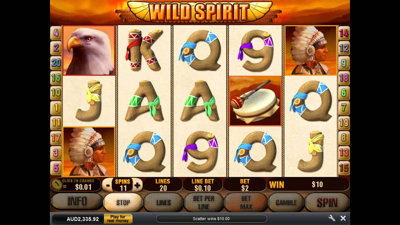 Screenshot of the Wild Spirit slot by Playtech