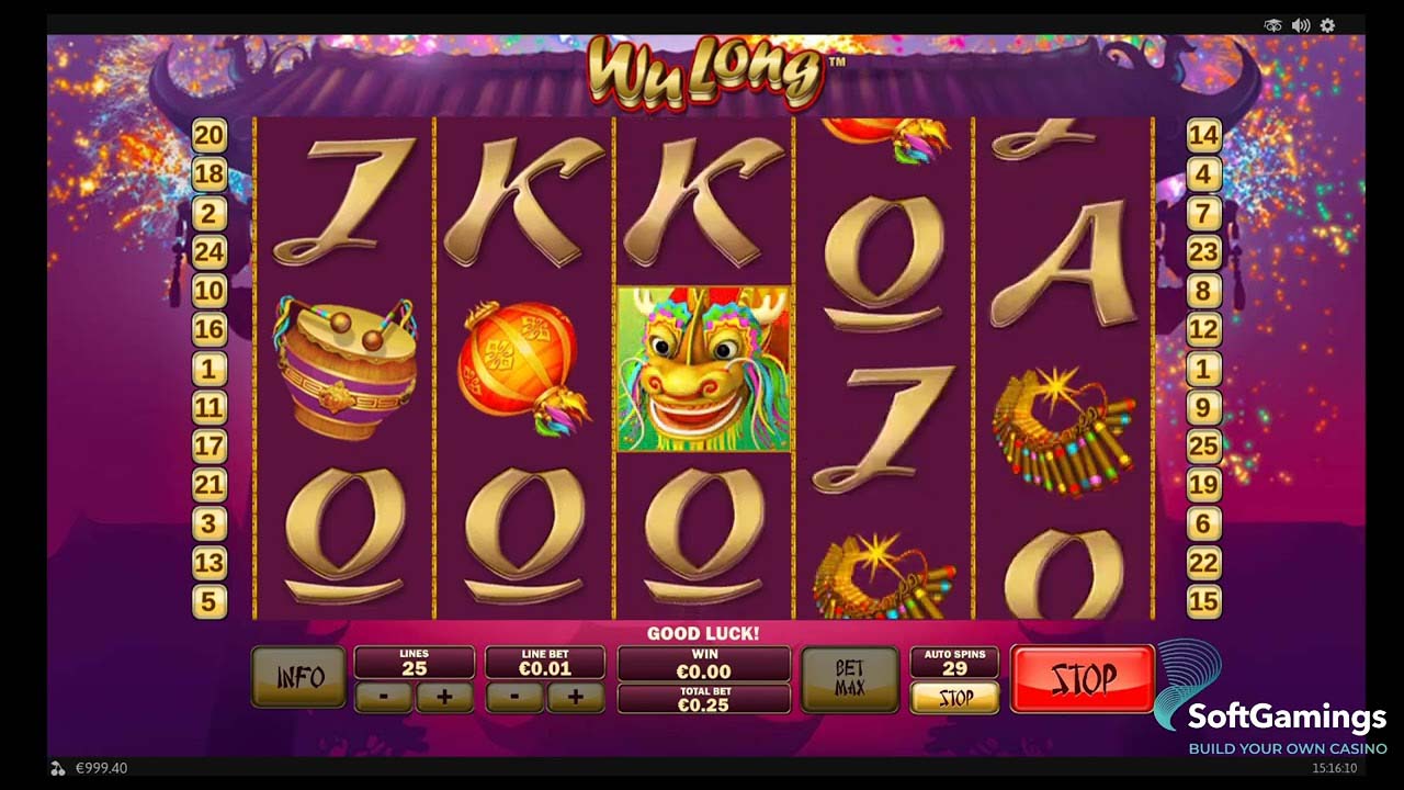 Screenshot of the Wu Long slot by Playtech