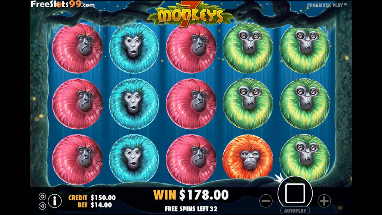 Screenshot of the 7 Monkeys slot by Pragmatic Play