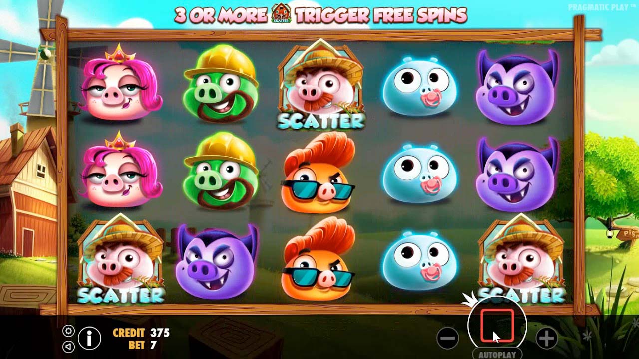Screenshot of the 7 Piggies slot by Pragmatic Play