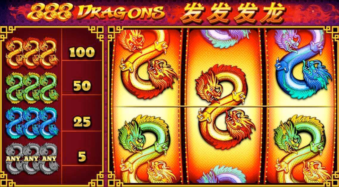 Screenshot of the 888 Dragons slot by Pragmatic Play