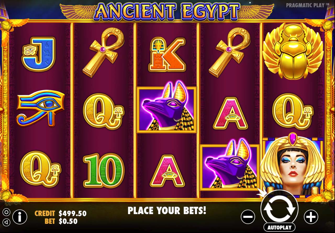 Screenshot of the Ancient Egypt slot by Pragmatic Play