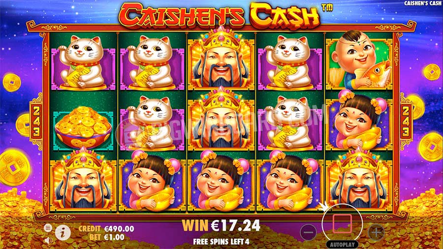 Screenshot of the Caishens Cash slot by Pragmatic Play