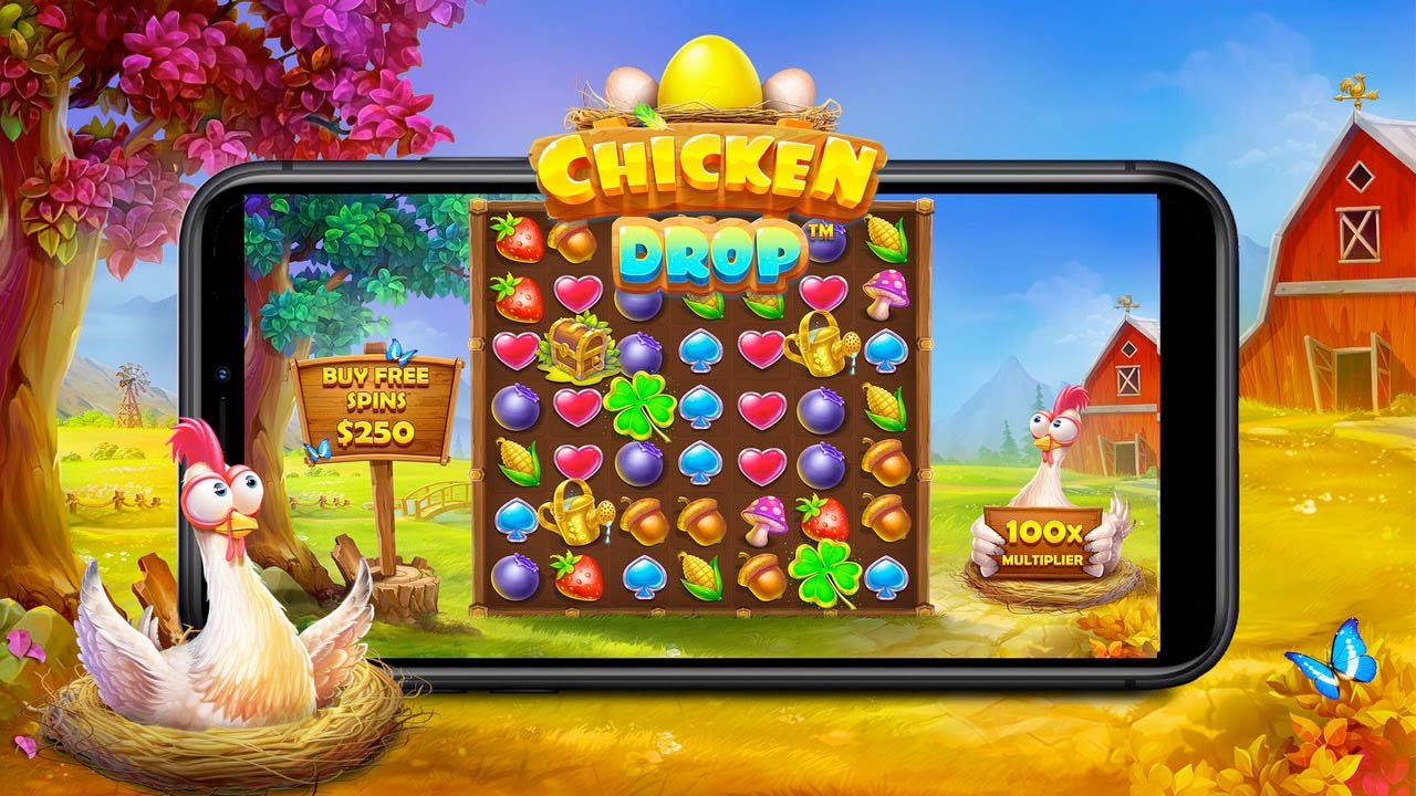 Screenshot of the Chicken Drop slot by Pragmatic Play