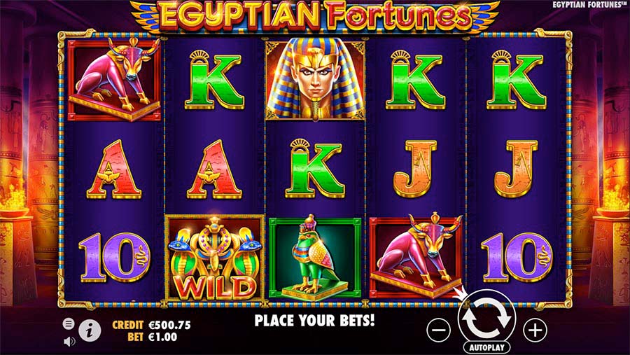 Screenshot of the Egyptian Fortunes slot by Pragmatic Play