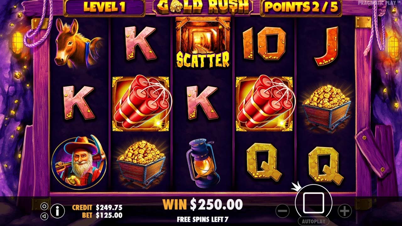 Screenshot of the Gold Rush slot by Pragmatic Play