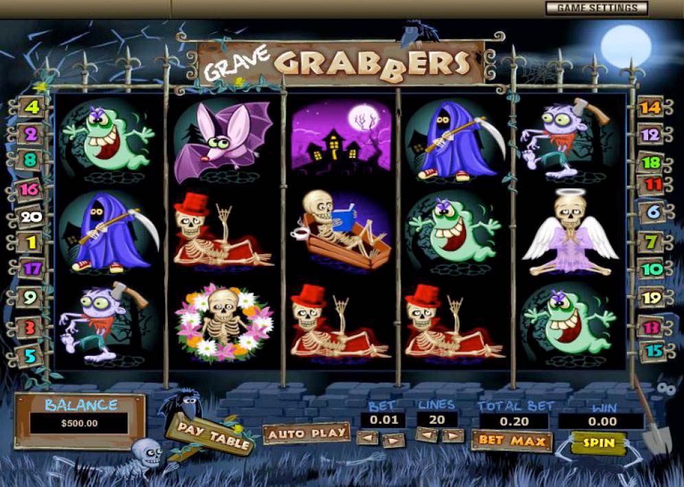 Screenshot of the Grave Grabbers slot by Pragmatic Play