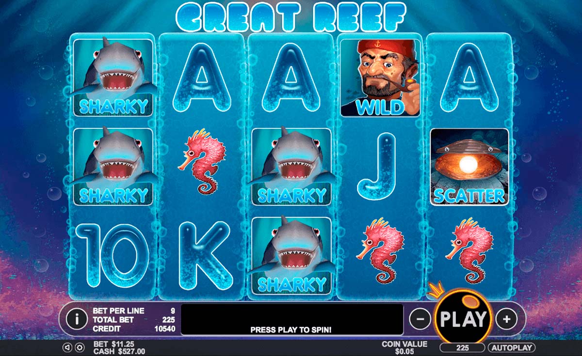 Screenshot of the Great Reef slot by Pragmatic Play