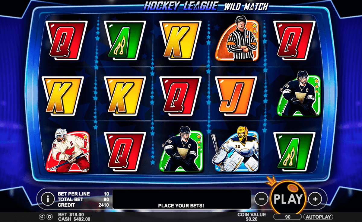 Screenshot of the Hockey League Wild Match slot by Pragmatic Play