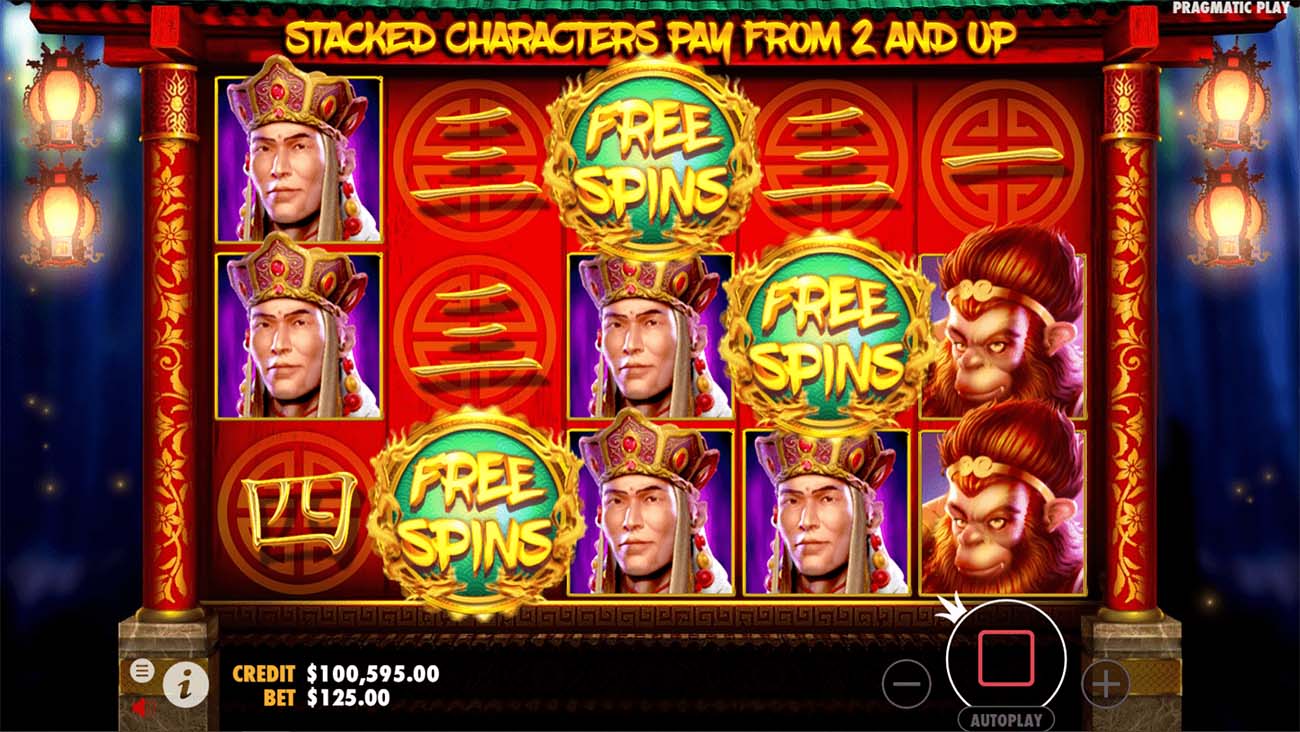 Screenshot of the Journey to the West slot by Pragmatic Play