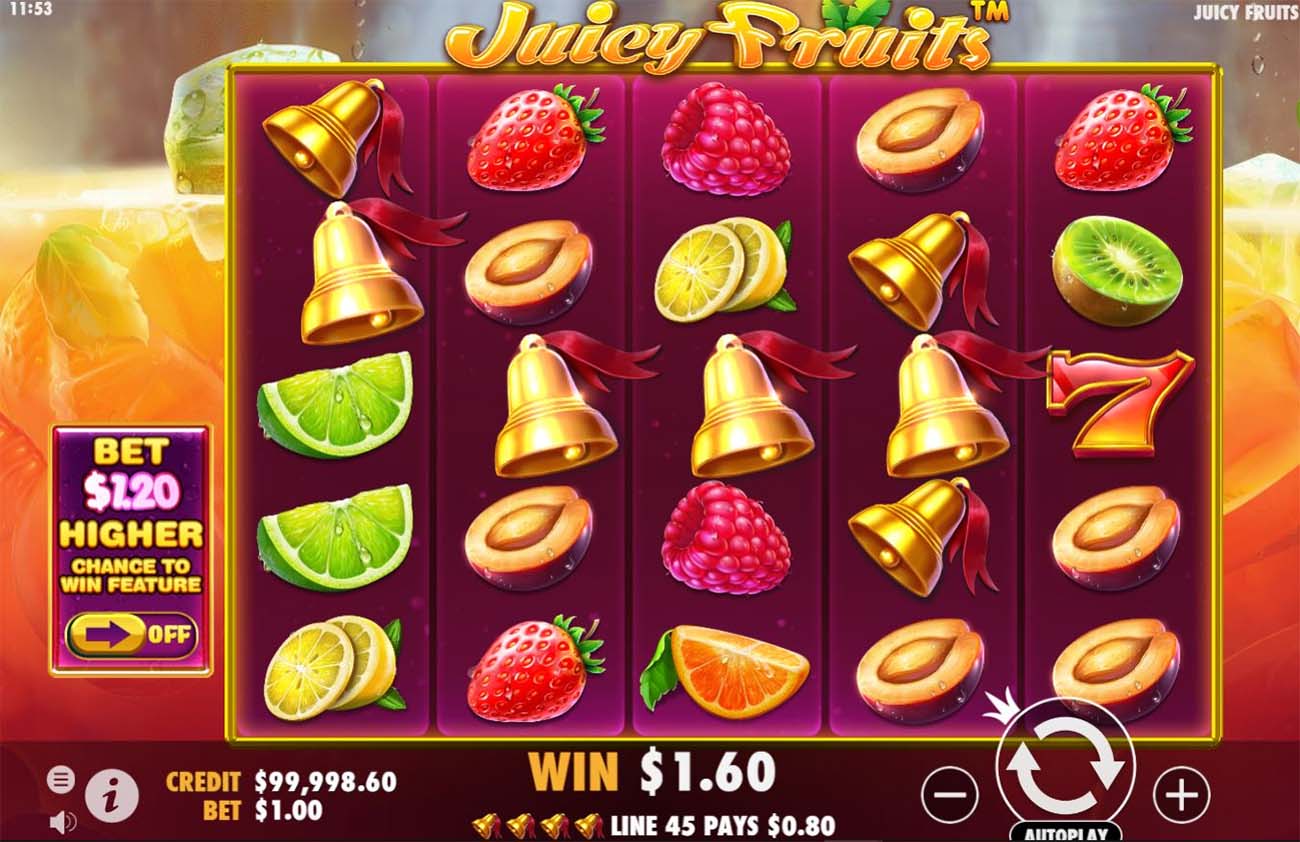 Screenshot of the Juicy Fruits slot by Pragmatic Play